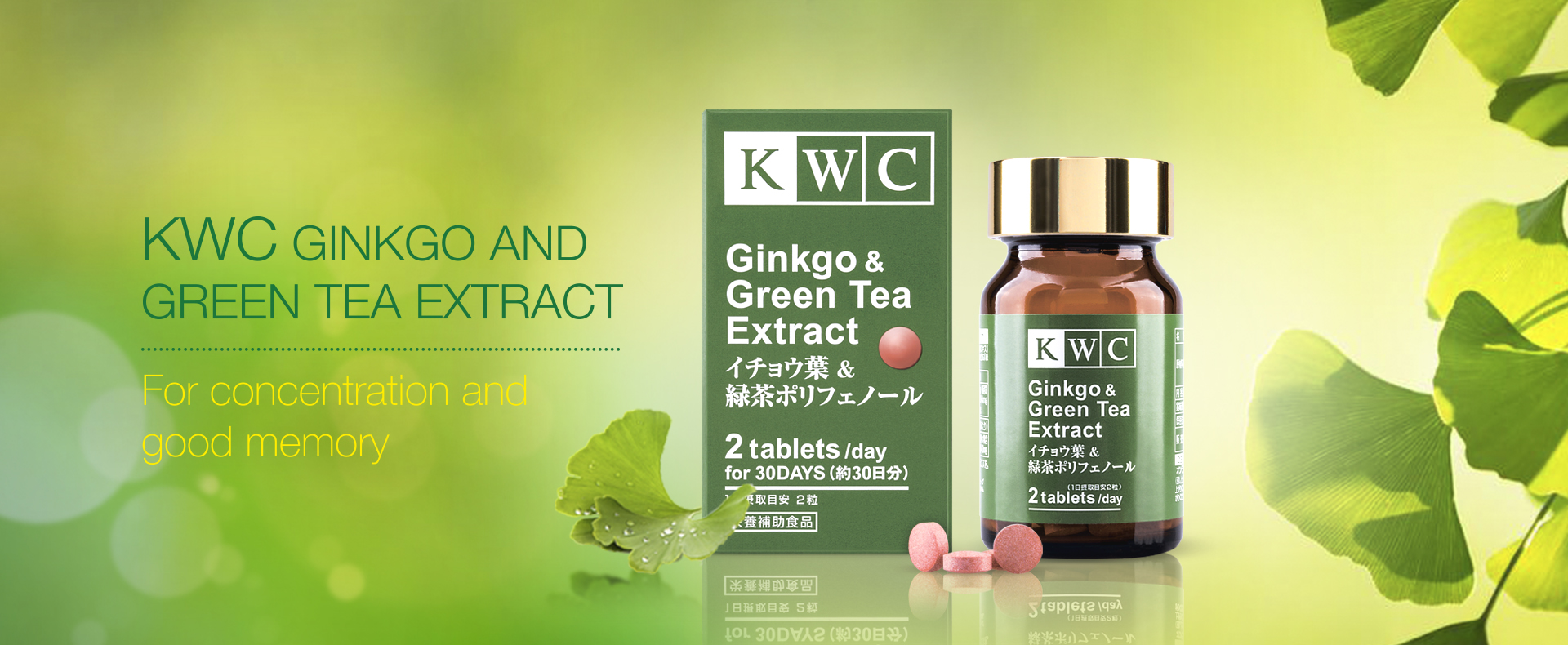 KWC GINKGO AND GREEN TEA EXTRACT